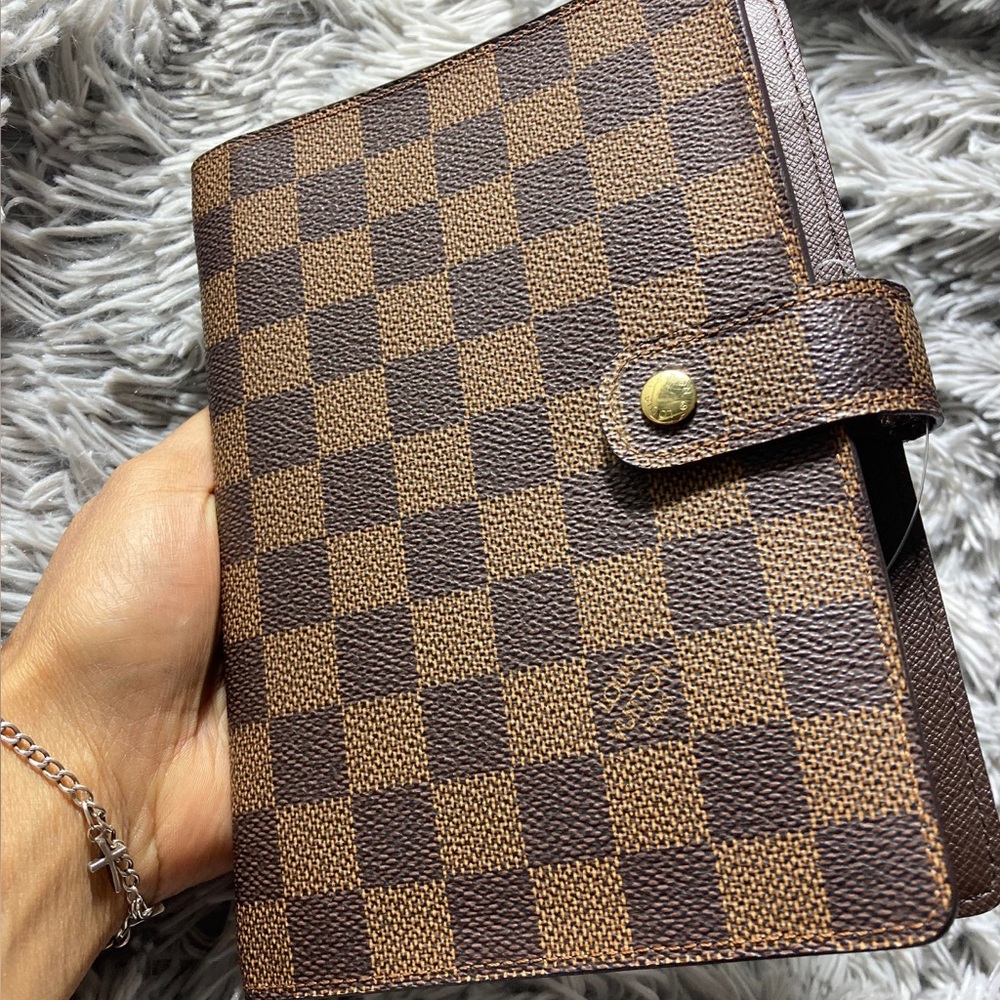 LOUIS VUITTON Damier Ebene MM Agenda